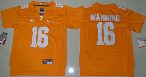 Vols #16 Peyton Manning Orange Stitched Youth NCAA Jersey - Click Image to Close